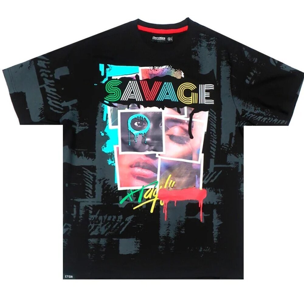 Savage Graphic Black Contender T-Shirt Streetwear Urban Style Unisex Size L-XXXL